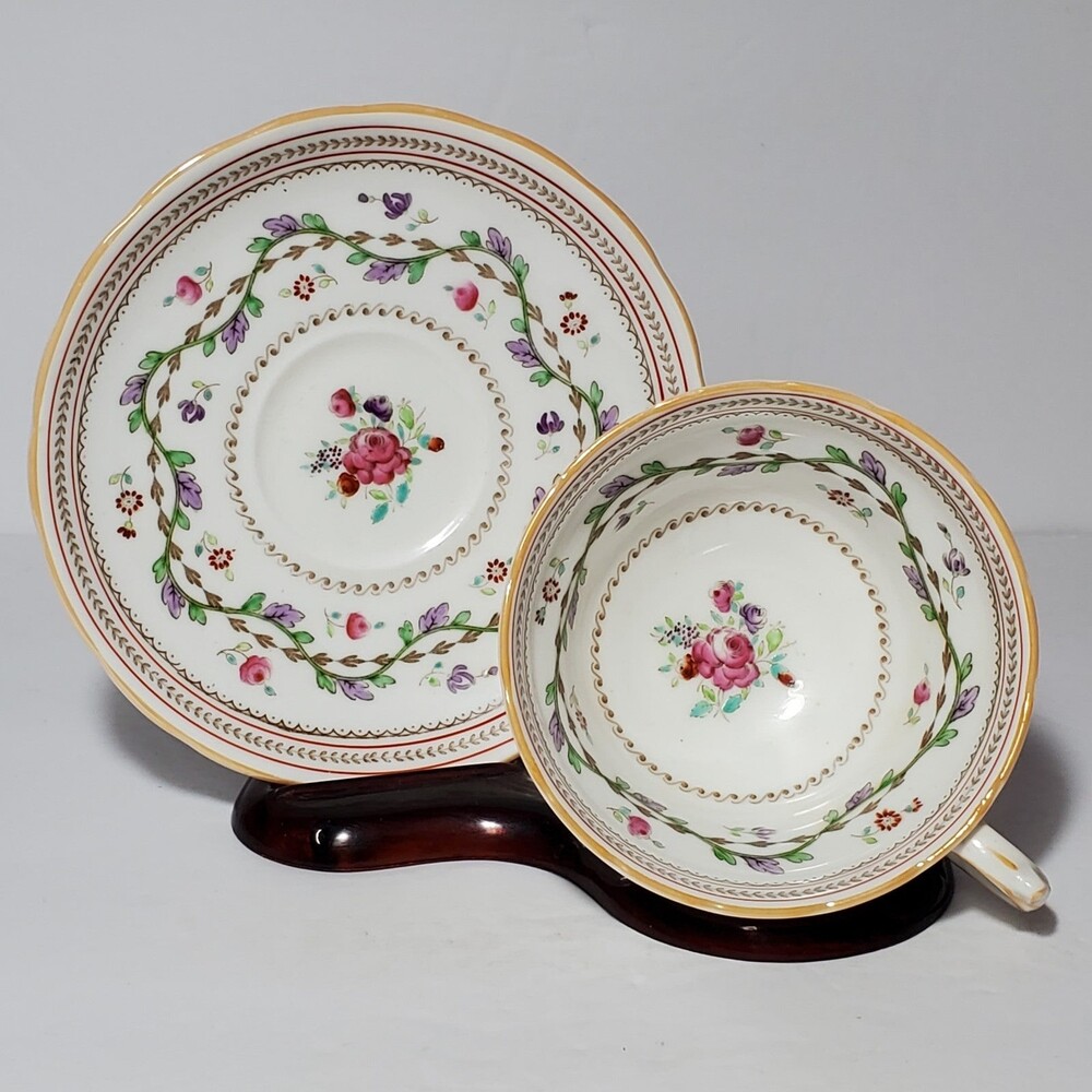Copelands Grosvenor Teacup and Saucer Craigavon Floral Vintage